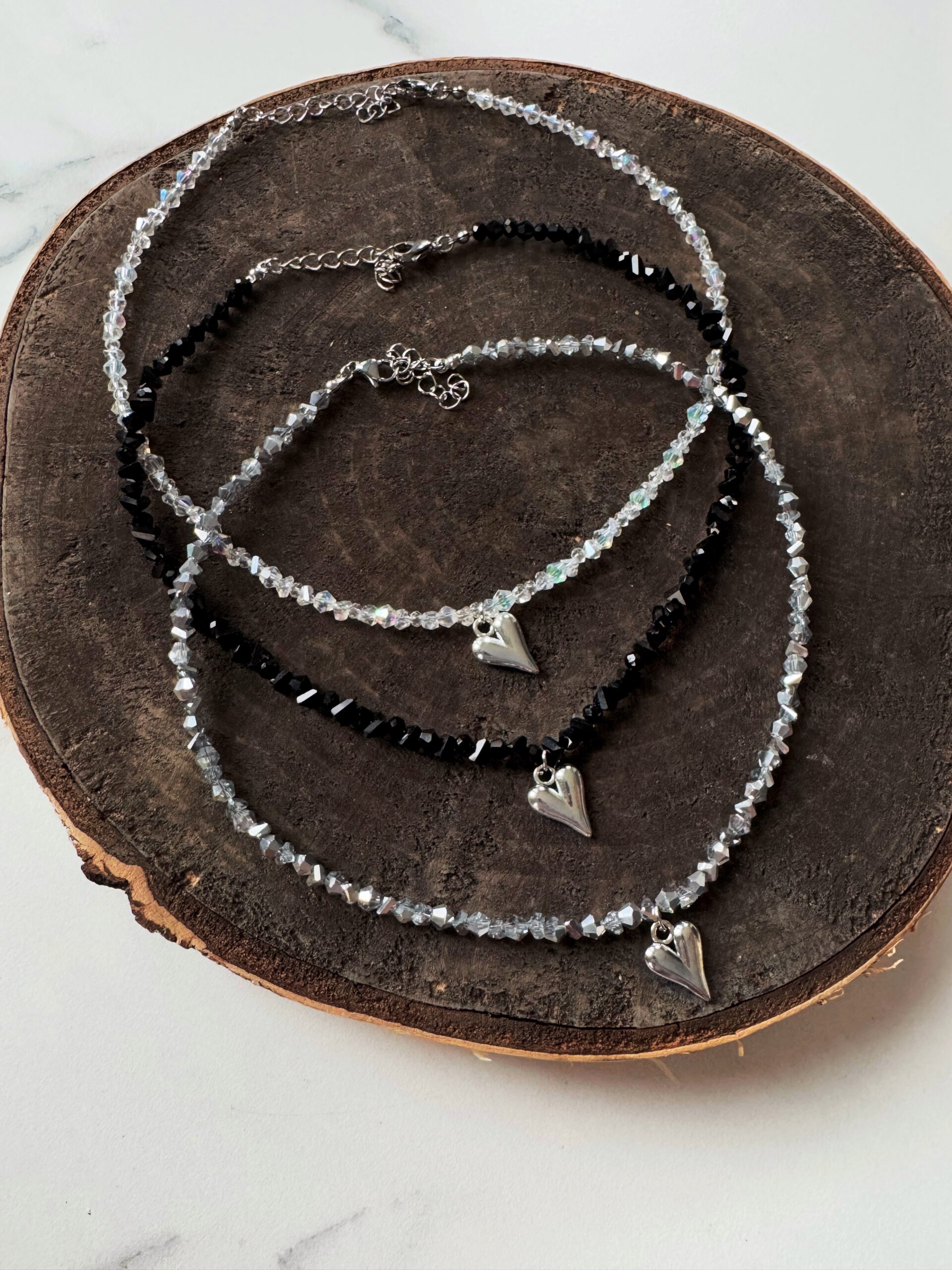 Серебряное колье с сердцем — изображение 4